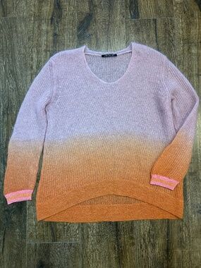 Luisa Cerano ombré knit V-neck sweater Size 8 - M